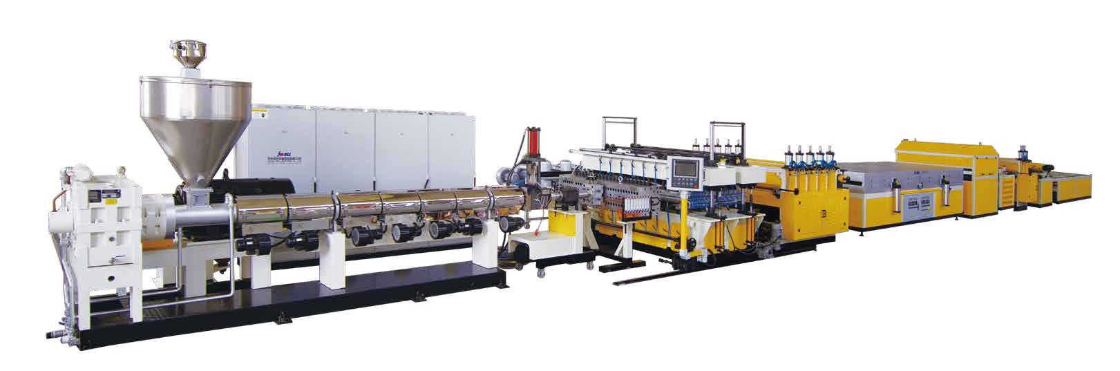 PP/PE Plastic Hollow Cross Section Plate Extrusion Line