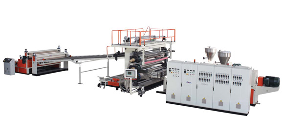 Wholesale Brabender Twin Screw Extruder -
 PVC Floor Leather Extrusion Line – Jwell