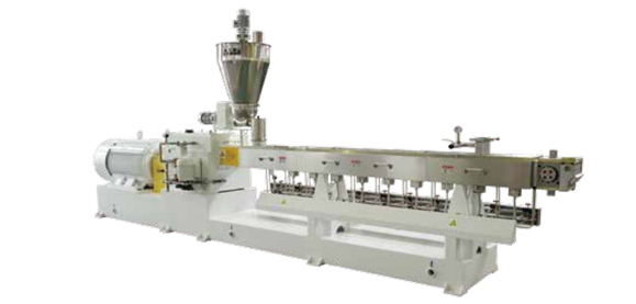 Twin screw compounding extruder