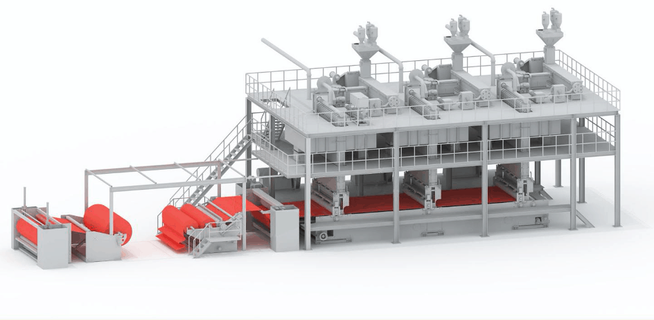 SMS/SMMS/SS/SSS Spunbond non-woven equipment production line