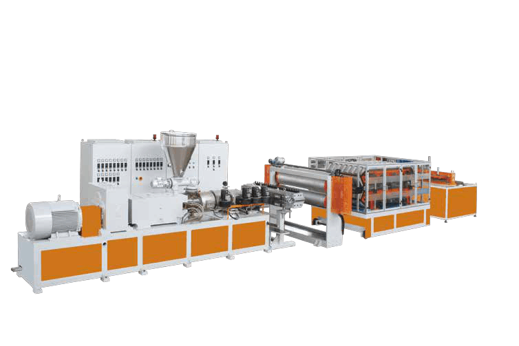 PVC Single /Multi Layer Heat Insulation Corrugated Board & Step-Roofing Extrusion Line