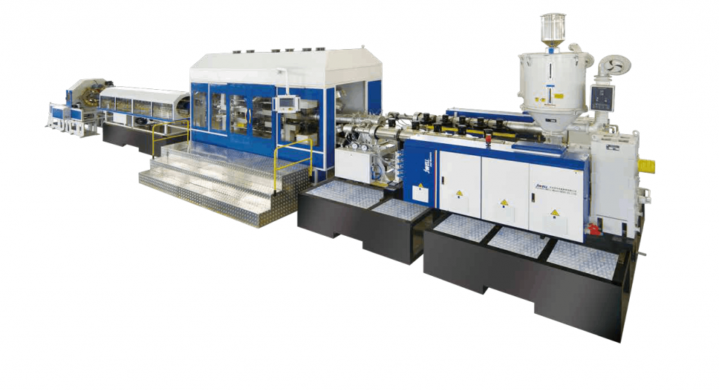 PE PP PVC Double wall corrugated pipe extrusion line 1 High Speed Single Screw Extruder PE PP Double Wall Corrugated Pipe Production Line