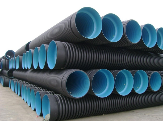 PE PP PVC Double wall corrugated pipe extrusion line 2 dwc pipe machine product