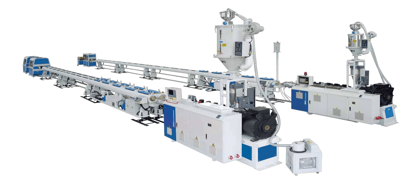 Small-caliber PE/PPR/PE-RT/PA Single-pipe, Dual-pipe  High-speed Extrusion Production Line