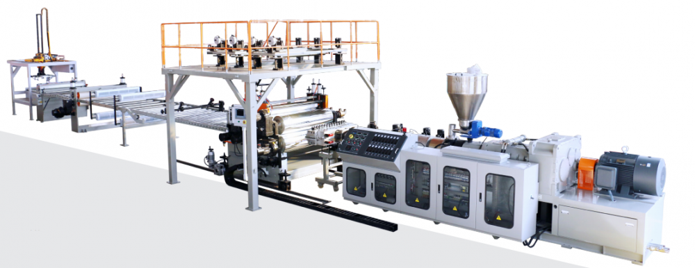 PVC homoegeneous LVT SPC WPC floor extrusion line 7 PVC homoegeneous LVT SPC WPC floor extrusion line