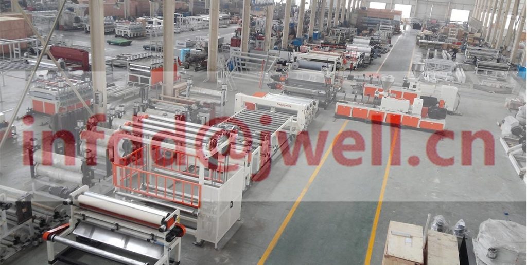 Waterproof membrane extrusion line